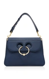 Jw Anderson Pierce Medium Leather Bag In Navy