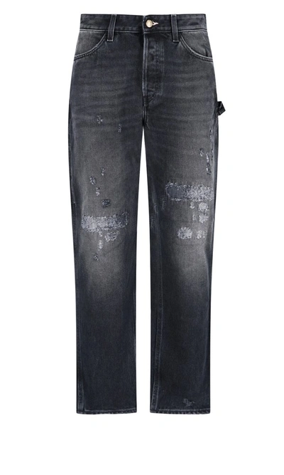 Washington Dee Cee Distressed-effect Straight-leg Jeans In Black