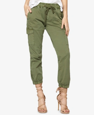 Sanctuary Sasha Cotton Cropped Cargo Pants In Cadet