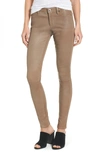 Ag The Legging Super Skinny Leather Pants In Rustic Taupe