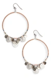 Chan Luu Mix Beaded Multicharm Hoop Earrings In Muscat Mix