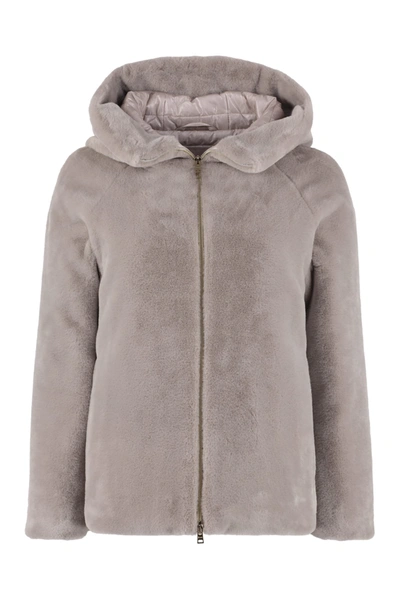 Herno Faux Fur Coat In Grey | ModeSens