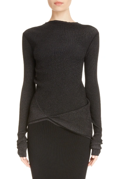 Rick Owens Stretch Knit Top In Faded Black