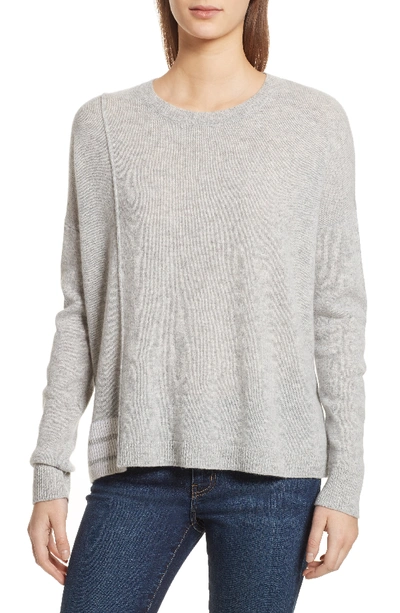 Atm Anthony Thomas Melillo Crewneck Cashmere Schoolboy Sweater In Heather Gray