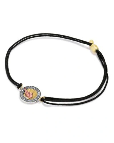 Alex And Ani Carry Light Kindred Cord Bracelet In Black/gold