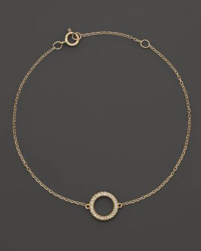 Bloomingdale's Diamond Circle Bracelet In 14k Yellow Gold, 0.08 Ct. T.w. - 100% Exclusive In Yellow Gold/white Diamodns