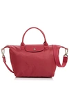 Longchamp 'small Le Pliage Neo' Nylon Tote - Pink In Raspberry/silver