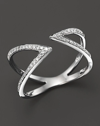 Bloomingdale's Diamond Geometric Open Ring In 14k White Gold, .20 Ct. T.w. - 100% Exclusive