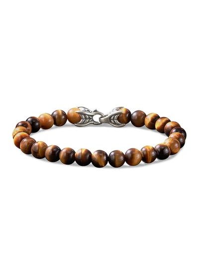 David Yurman 'spiritual Beads' Tigers Eye Bracelet In Brown