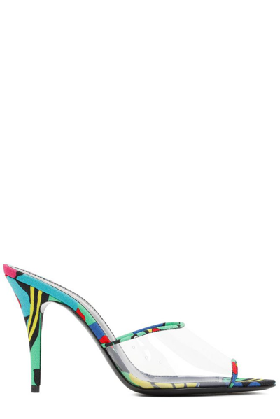 Saint Laurent Gippy Open Toe Sandals In Multicolour