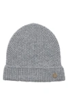 Bruno Magli Honeycomb Knit Cashmere Beanie In Grey