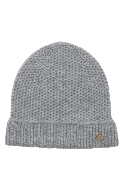 Bruno Magli Honeycomb Knit Cashmere Beanie In Grey