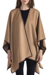 Bruno Magli Cashmere Blend Rib Knit Cape In Beige