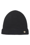 Bruno Magli Honeycomb Knit Cashmere Beanie In Black