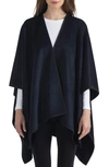 Bruno Magli Cashmere Blend Rib Knit Cape In Navy