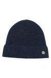 Bruno Magli Honeycomb Knit Cashmere Beanie In Navy