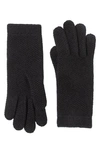 Bruno Magli Cashmere Honeycomb Knit Gloves In Black