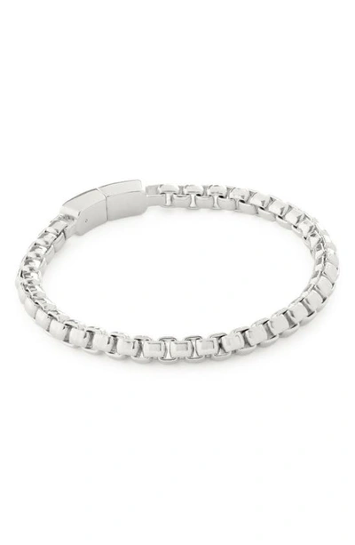 Monica Vinader Bold Box Chain Bracelet In Silver