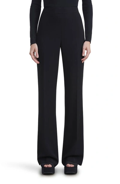 Lafayette 148 Kindwool Nouveau Crepe Dalton Wide-leg Trouser In Black