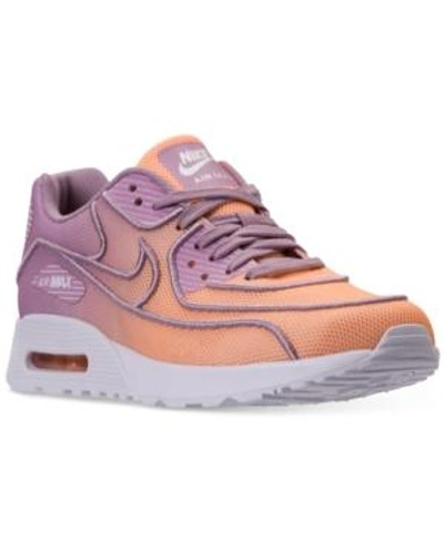 Nike Women's Air Max 90 Ultra 2.0 Breathe Casual Sneakers From Finish Line In Sunset Glow/sunset Glow-o