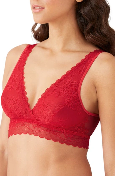 B.tempt'd By Wacoal No Strings Attached Plunge Bralette In Crimson Red