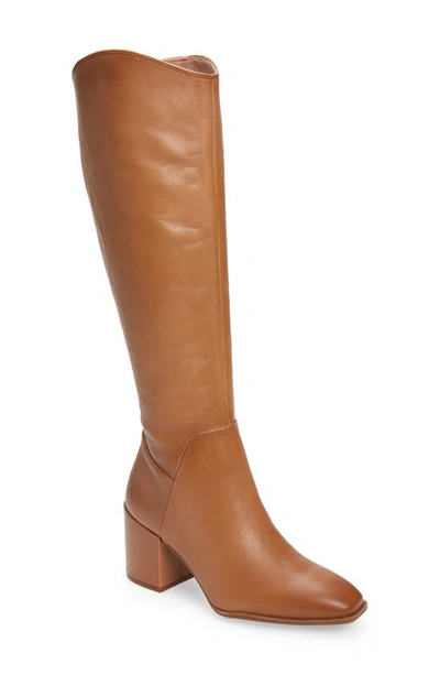 Nordstrom Valentina Tall Shaft Boot In Brown Saddle