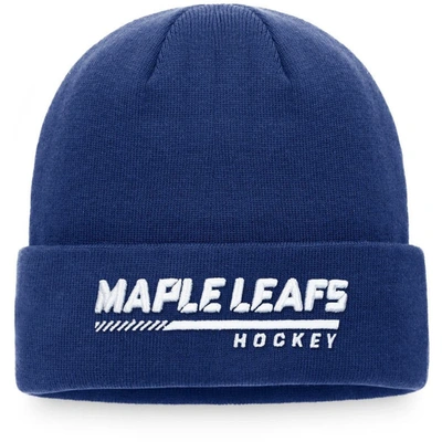 Fanatics Branded Royal Toronto Maple Leafs Authentic Pro Locker Room Cuffed Knit Hat