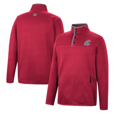 Colosseum Crimson Washington State Cougars Rebound Quarter-snap Jacket