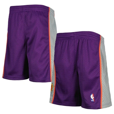 Mitchell & Ness Kids' Youth  Purple Phoenix Suns 1991-92 Hardwood Classics Swingman Shorts