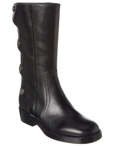 Dior Odeo Leather Boot In Black