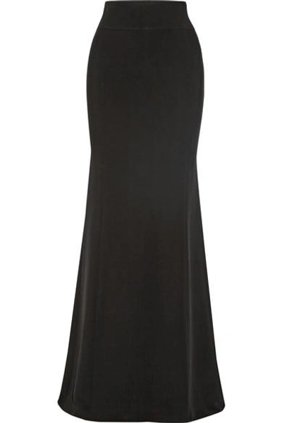 Givenchy Crepe Fishtail Maxi Skirt In Black