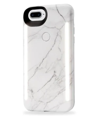 Lumee Duo Led Lighting White Marble Iphone Iphone 6 Plus, 7 Plus, 8 Plus Case