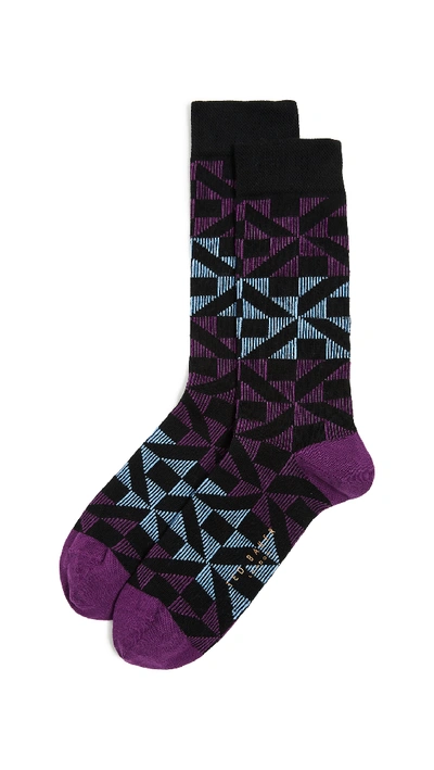 Ted Baker New Home Pattern Socks In Purple