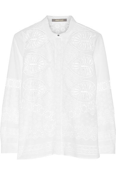 Roberto Cavalli Broderie Anglaise Cotton Shirt | ModeSens