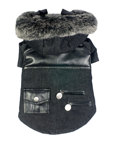 Pet Life Ruff Choppered Denim Fashioned Wool Pet C