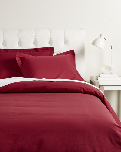 Superior Solid 300 Thread Count Percale Duvet Cover Set