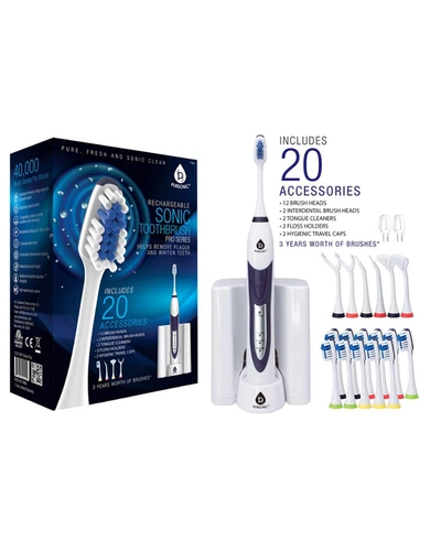 Pursonic S520 White Ultra High Powered Sonic Electric Toothbrush With Dock Charger In Nocolor