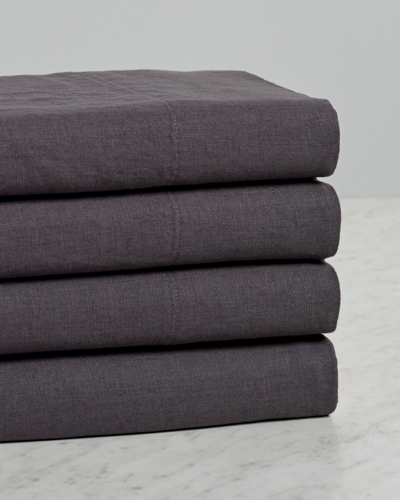 Melange Home Linen Pillowcase Pr Self Hem In Grey
