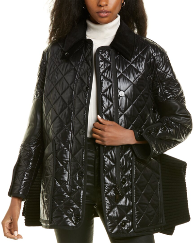Burberry Diamond Quilted Jacket In Black