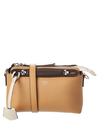 Fendi By The Way Mini Leather Shoulder Bag In Brown