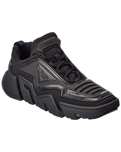 Prada Tech Nylon & Rubber Sneaker In Black