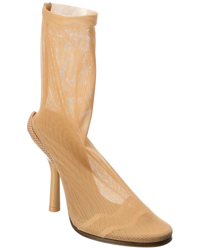 Burberry Stretch Tulle Sock Boot In Beige