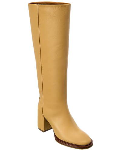 Chloé Edith Leather Knee-high Boot In Brown
