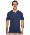 Lacoste Short Sleeve Plain Slubbed Jersey Tee With Textured Effect In Navy Blue