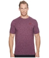 Under Armour Charged Cotton® Left Chest Lockup In Raisin Red Medium Heather/red