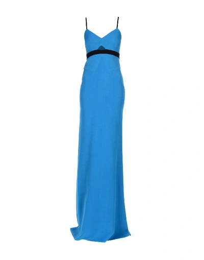 Victoria Beckham Long Dress In Azure
