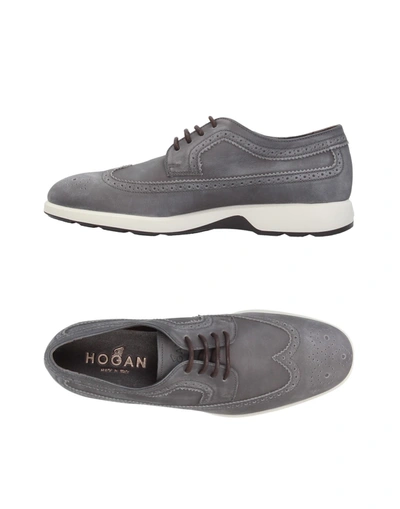 Hogan Lace-up Shoes In Grey