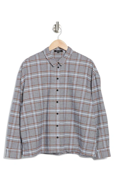 Madewell Plaid Westlake Shirt In Blue Black Brown Plaid