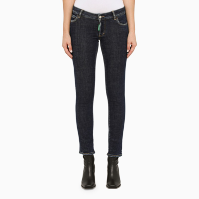 Dsquared2 Dark Blue Cotton Denim Jeans