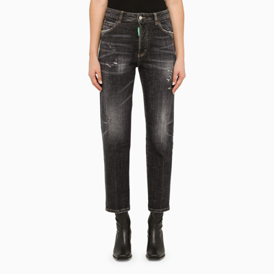 Dsquared2 Black Cotton Denim Jeans